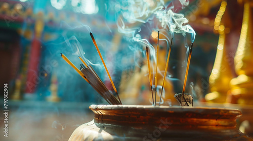 Incense sticks in a temple