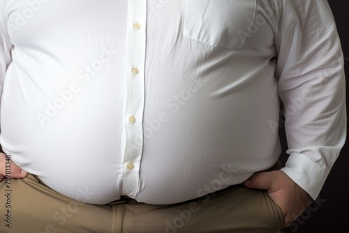 Fat man belly adult shirt anticipation