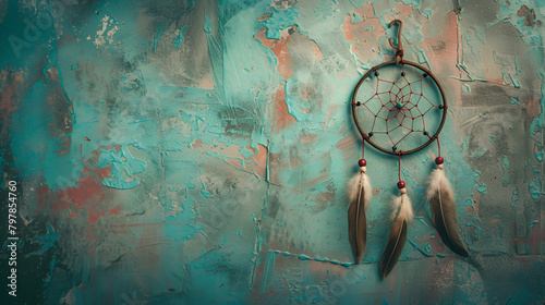 Dream catcher with feathers threads and beads rope hanging ,Dreamcatcher handmade
