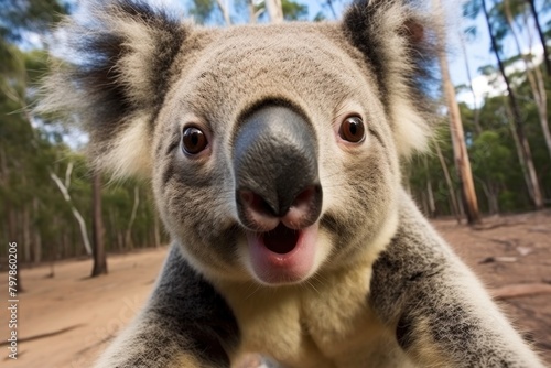 Selfie koala wildlife mammal animal.