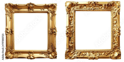 Handcrafted wooden frame with subtle gold leaf. Classic art border.