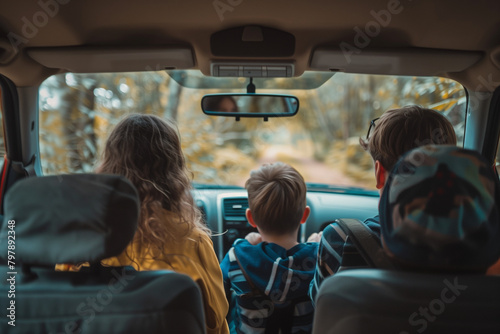 a family trip in a car