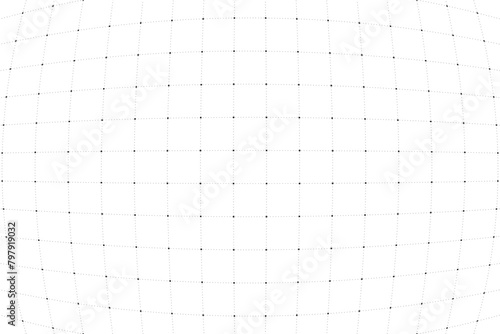 VR HUD futuristic interface voluminous grid. Line and dot head up display pattern. Digital UI screen mesh. GUI digital hi tech visor backdrop template. FUI Sci Fi starship cockpit dashboard display