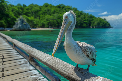 pelican on the pier