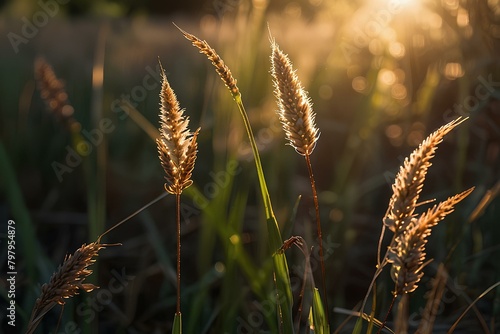 golden wheat field at sunset