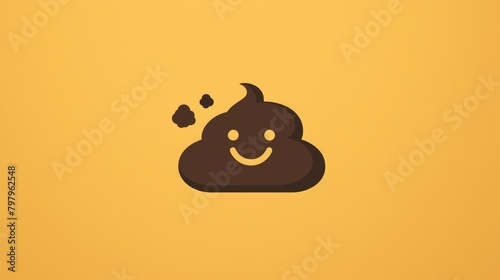Basic poop symbol in black color