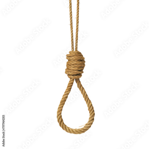 Noose, plain isolate on transparent png.