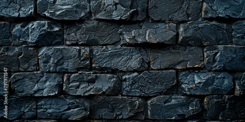 Black stone wall texture background