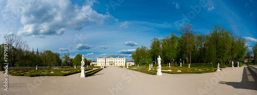2023-05-04; panoramic Branicki Palace and park in Bialystok, Poland