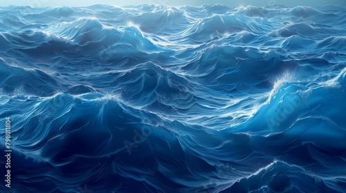 b'Deep blue ocean waves'