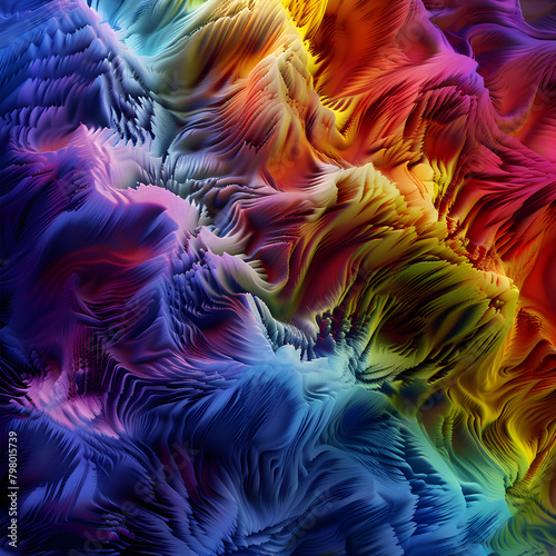**abstract wave pattern, fur waves. colorfull, 4k, highly detailled 