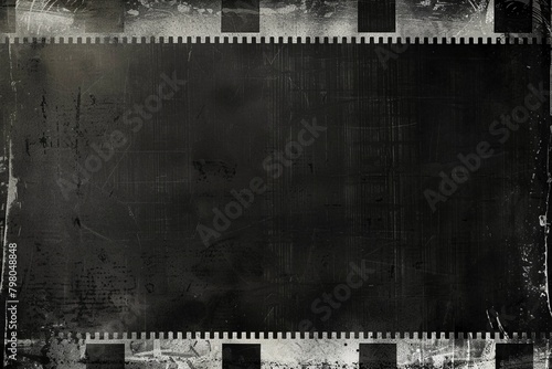 Black Grunge Texture with White Frame: A Grainy, Vintage Background