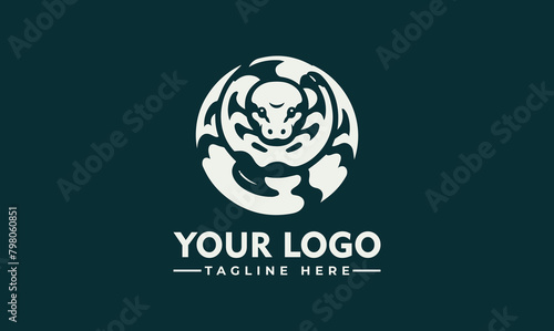 Ball Python Snake Vector Logo Animal graphic, Snake design Template illustration