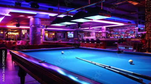 Ultimate billiards experience at a trendy night club lounge for entertainment and fun with friends