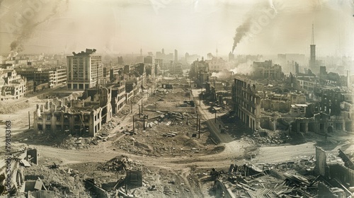 Ruins of Shanghai after the Japanese invasion in 1937