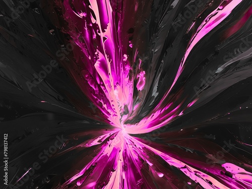 赤く燃え上がるように湧き出るオーラのサンバースト。ピンクの集中線、効果線、背景画像