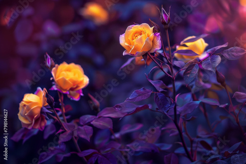 Rosas amarillas, imagen ultravioleta.