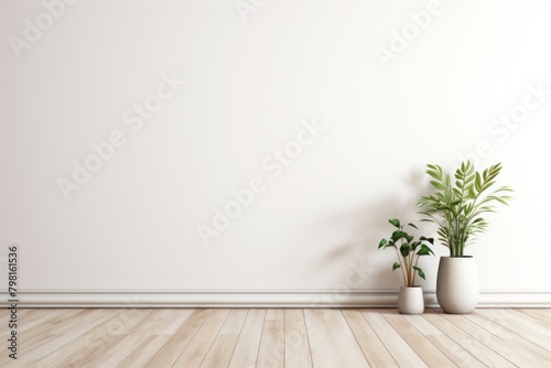 two potted plants in a room