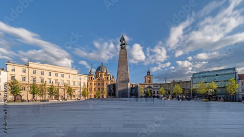 The city of Łódź - view of Freedom Square. 