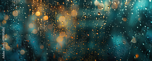 A blurry image of raindrops on a window