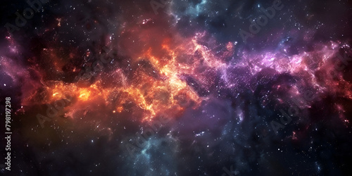 Celestial Beauty Shimmering Nebulae and Galaxies Illuminate the Sky 