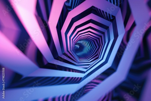 Captivating 3D chevron backdrop swirling in hypnotic motion