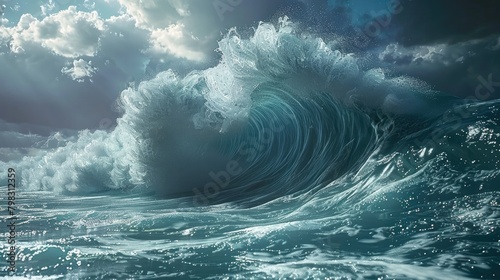 Tsunamis Power A Striking D Rendered Wave