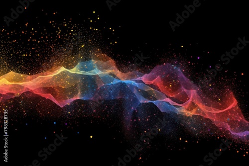 Pattern flowing nebula illuminated.
