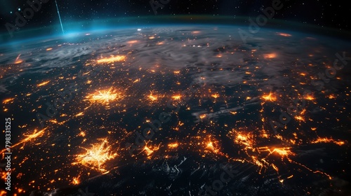 Global connection internet satellite web data network 5G telecommunications world space low orbit regional geopolitics technology infrastructure