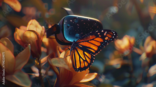 Within the confines of a virtual reality headset, a holographic butterfly flits, its delicate form a reminder of the beauty that can exist within the digital realm.