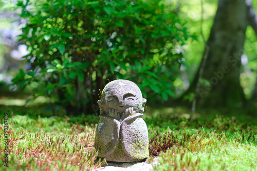 Japanese Jizo statues of Enkoji Temple (圓光寺) in Kyoto