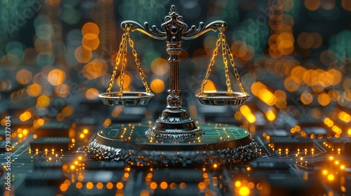 Symbiosis of Justice: Data Center and Law Scales