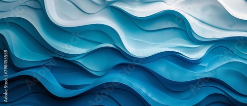 Blue and white waves.