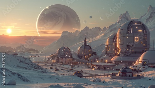 Extraterrestrial Habitat, Imagine futuristic habitats and research stations established on other planets or moons