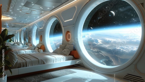 Orbital Vacation, Imagine a futuristic scenario where space tourism is commonplace