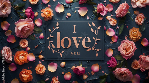 Modern "I love you" card for your sweetheart.