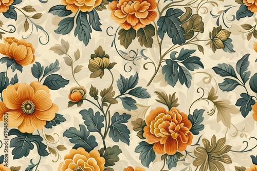 floral repetitive design backdrop