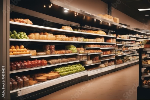 'food shelves grocery store supermarket jar aisle buying shopping indoor retail colours shop shelf consumerism client'