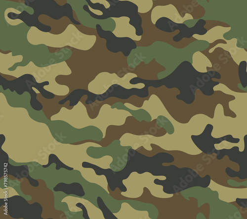  modern camouflage pattern, vector classic background, army forest design
