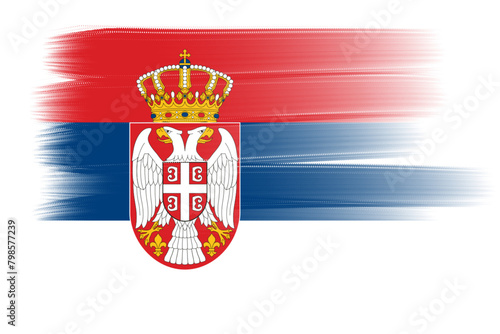 brush flag serbia transparent background, serbia brush watercolour flag design template element PNG file serbian flag