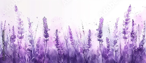 A lovely watercolor lavender background with a copy space, perfect for a delicate and soothing pastel shade illustration greeting on a blank letterhead 8K , high-resolution, ultra HD,up32K HD
