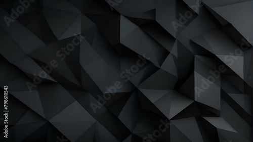 Craft a visually appealing abstract vector background with geometric black shapes, tailored for business applications and web banner design