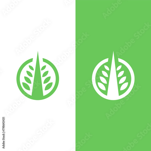 leaf green logo design and symbol