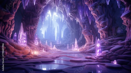 Enchanted Crystal Cave Illumination