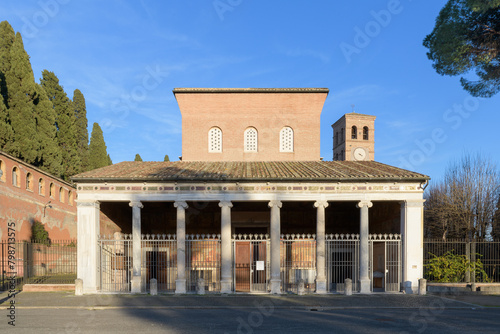 The Basilica Papale di San Lorenzo fuori le mura (Papal Basilica of Saint Lawrence outside the Walls). Rome, Italy.