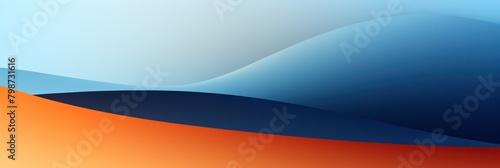 Orange blue curve line wave abstract dynamic cover gradient background