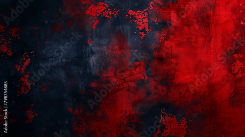 Cherry red and midnight blue, abstract background, styled for intense contrast and a dramatic ambiance