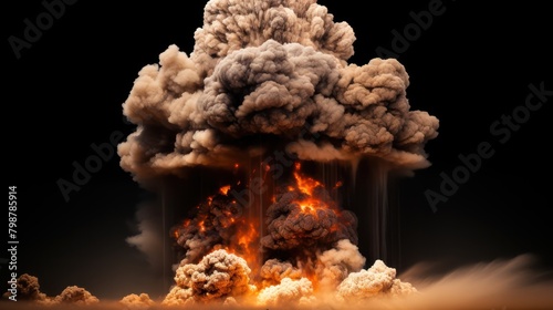 series of cataclysmic explosions cascade UHD WALLPAPER
