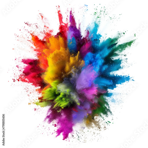 chaos of color with a mesmerizing burst of colored powder that dazzles the senses.