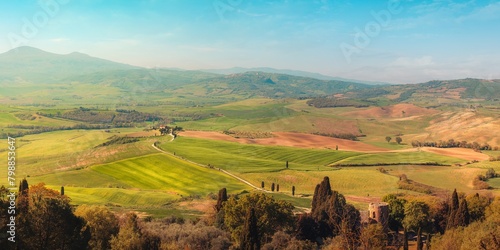 landscape Val D'Orcia Tuscany Italy